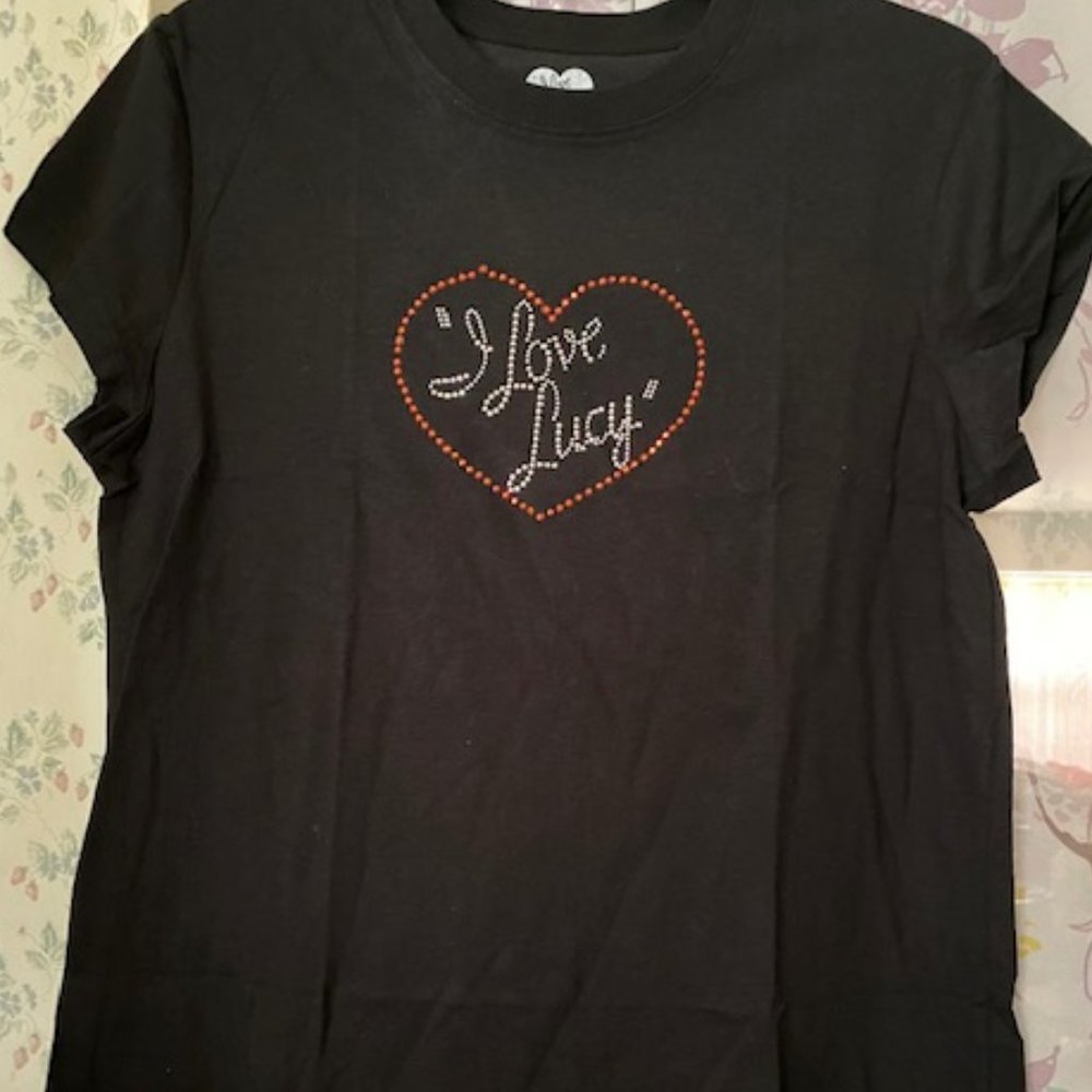 I Love Lucy Officially Licensed Rhinestone Logo T